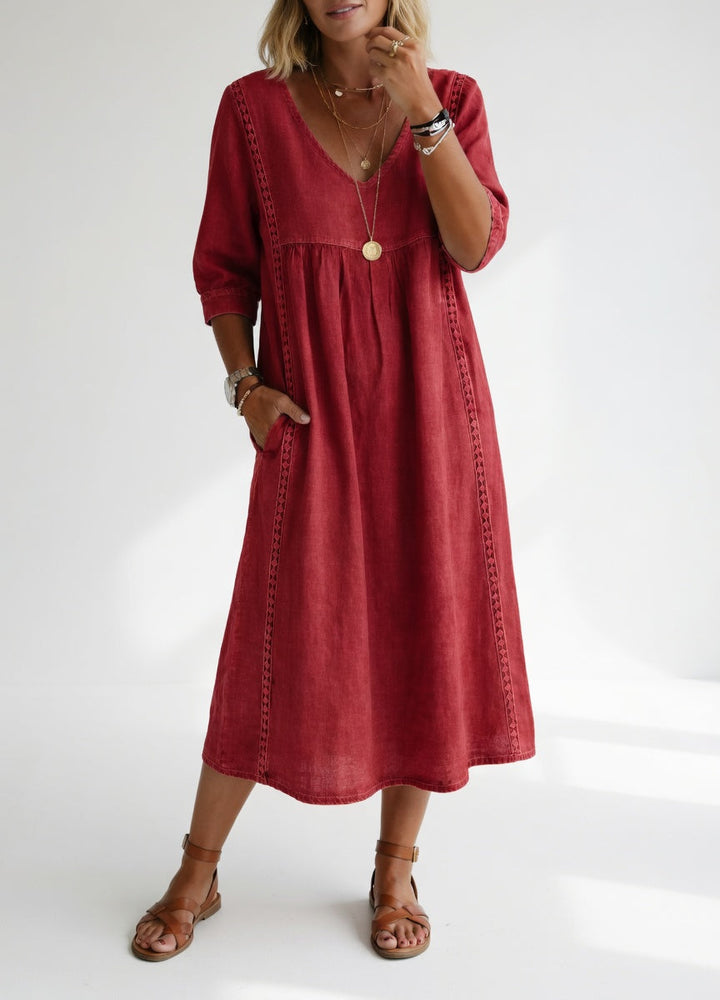 Lioréa™ — Elegant Casual Flowing Midi Dress