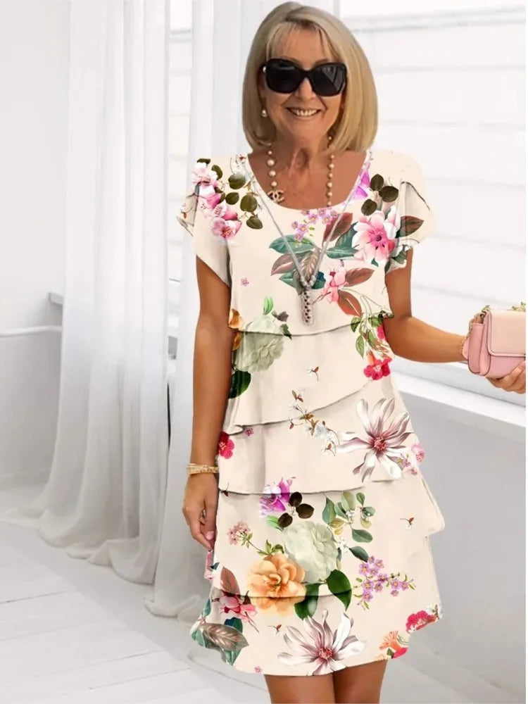 Camille | Elegant Fluid Dress with Ruffles
