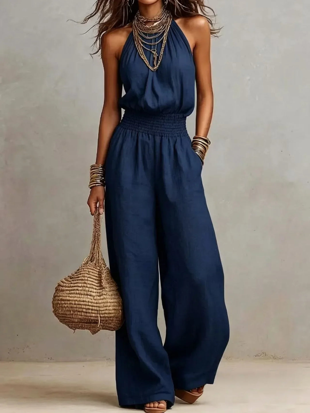 Bianca | Flowing Wide Leg Jumpsuit