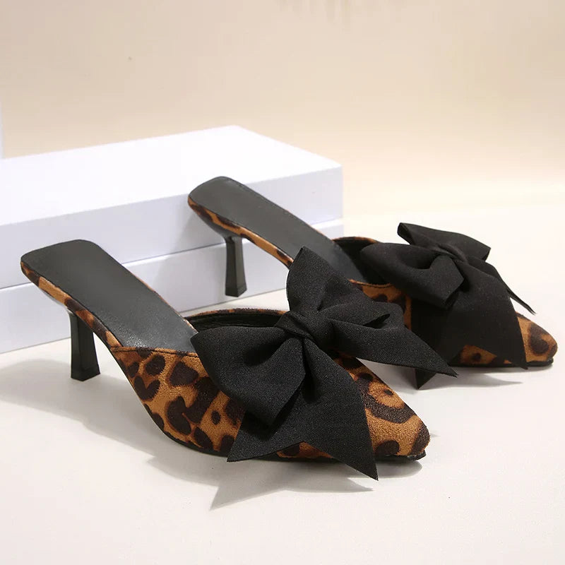 SIENNA LEOPARD BOW HEELS