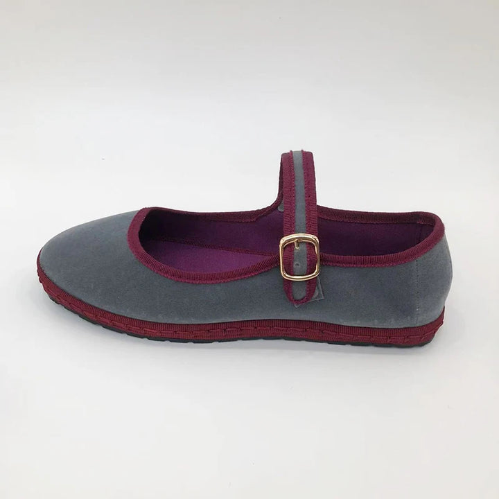 Simone | The Contrast-Trim Mary Jane Flat
