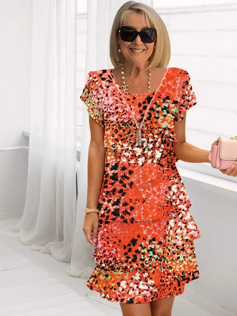 Brigitte | Elegant Flowing Dress with Ruffles