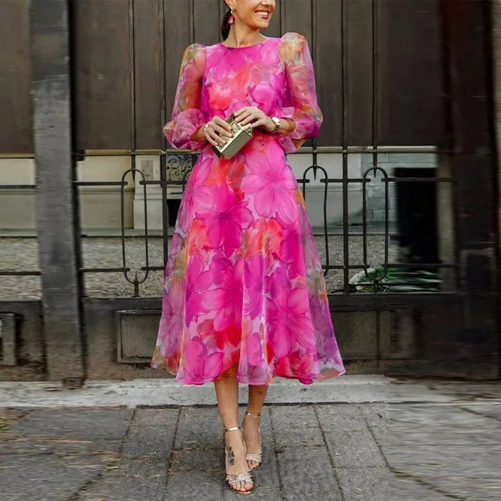 Rosalind | The Floral Organza Midi Dress