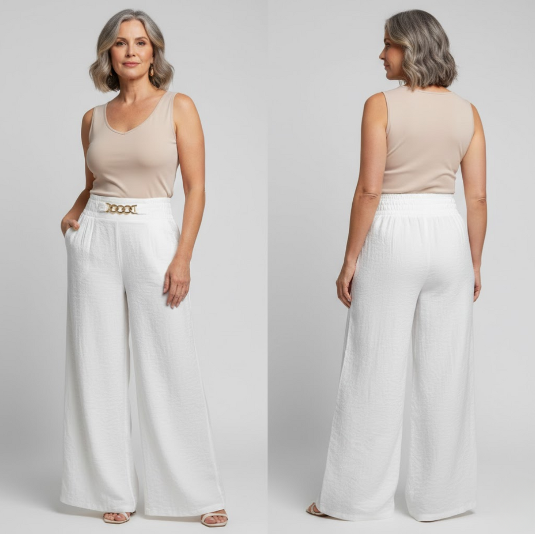 Evelyne™ — High-Waisted Wide-Leg Sculpting Pants