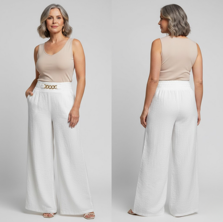 Evelyne™ — High-Waisted Wide-Leg Sculpting Pants