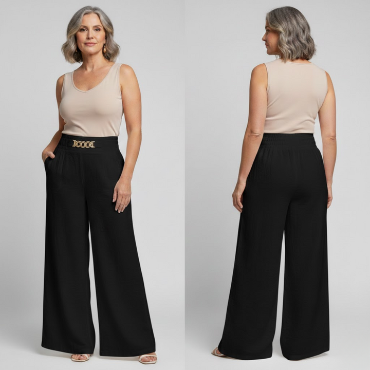 Evelyne™ — High-Waisted Wide-Leg Sculpting Pants