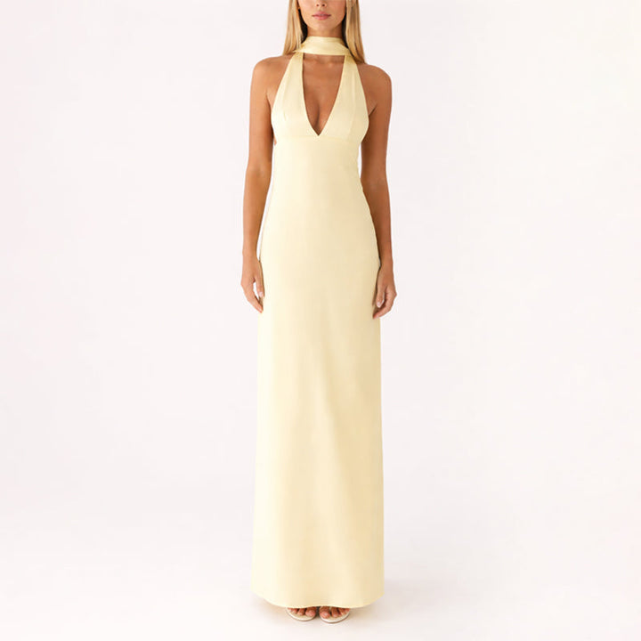 Solea | Halter Neck Long Dress