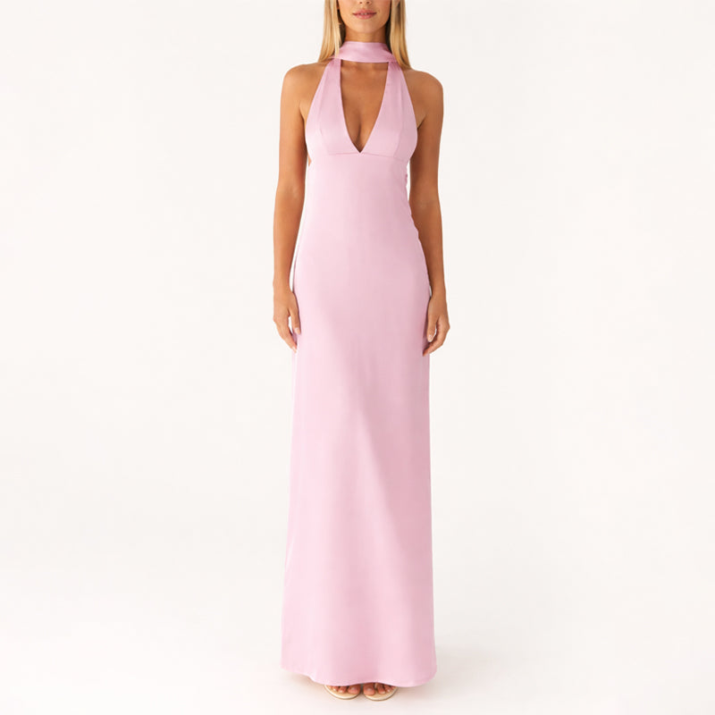 Solea | Halter Neck Long Dress