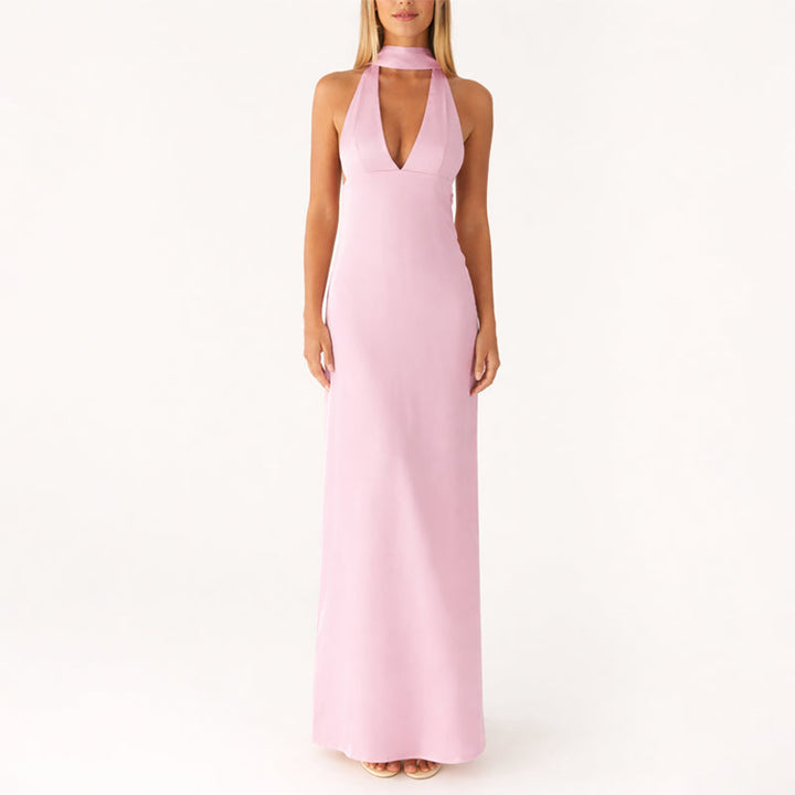 Solea | Halter Neck Long Dress