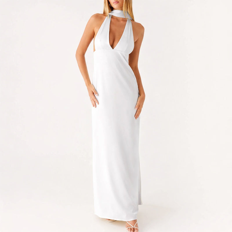 Solea | Halter Neck Long Dress