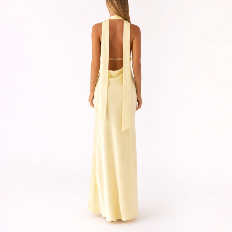 Solea | Halter Neck Long Dress
