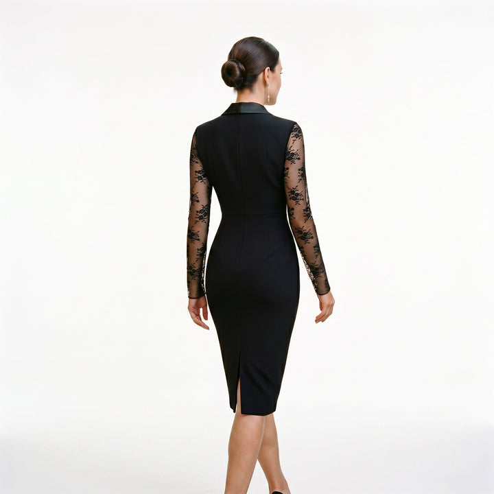 Elda - Elegant Black Lace Cocktail Dress