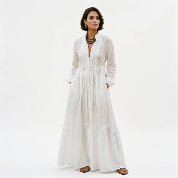 Amanda - Chic Long Sleeve Maxi Dress for Women