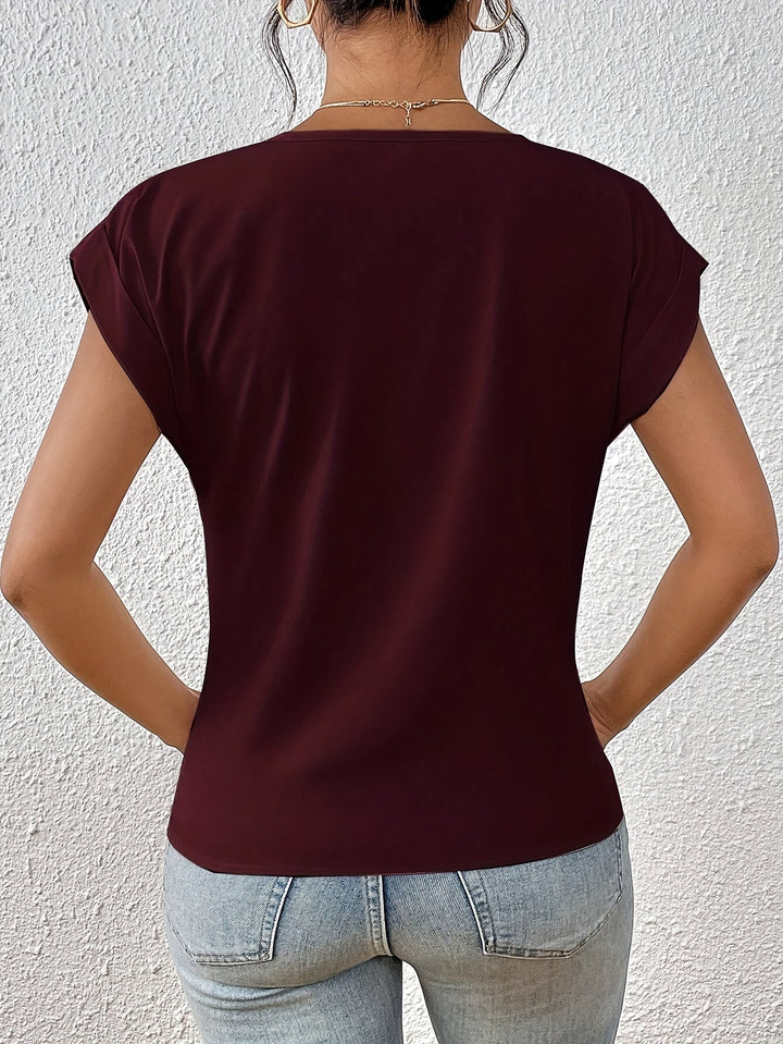 The Sophia Blouse — Flowing V-Neck in Lightweight fabric