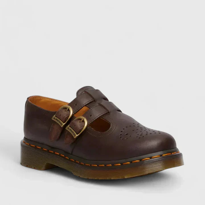 Laura | Double Buckle Mary Jane Flats