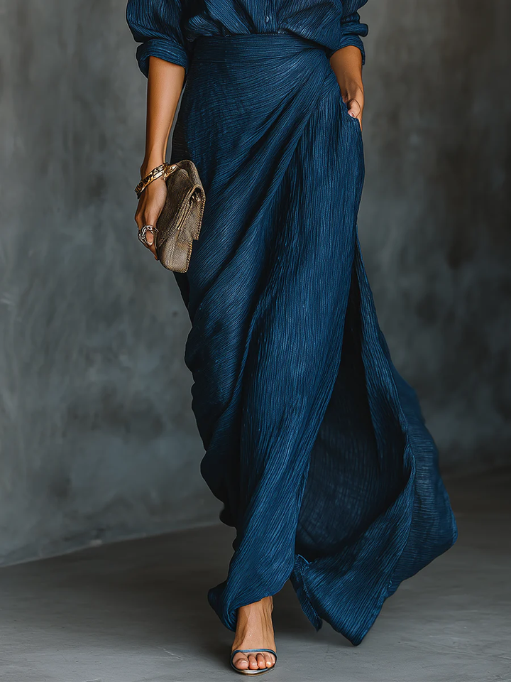 Selena | Elegant Shirt And Long Skirt Set