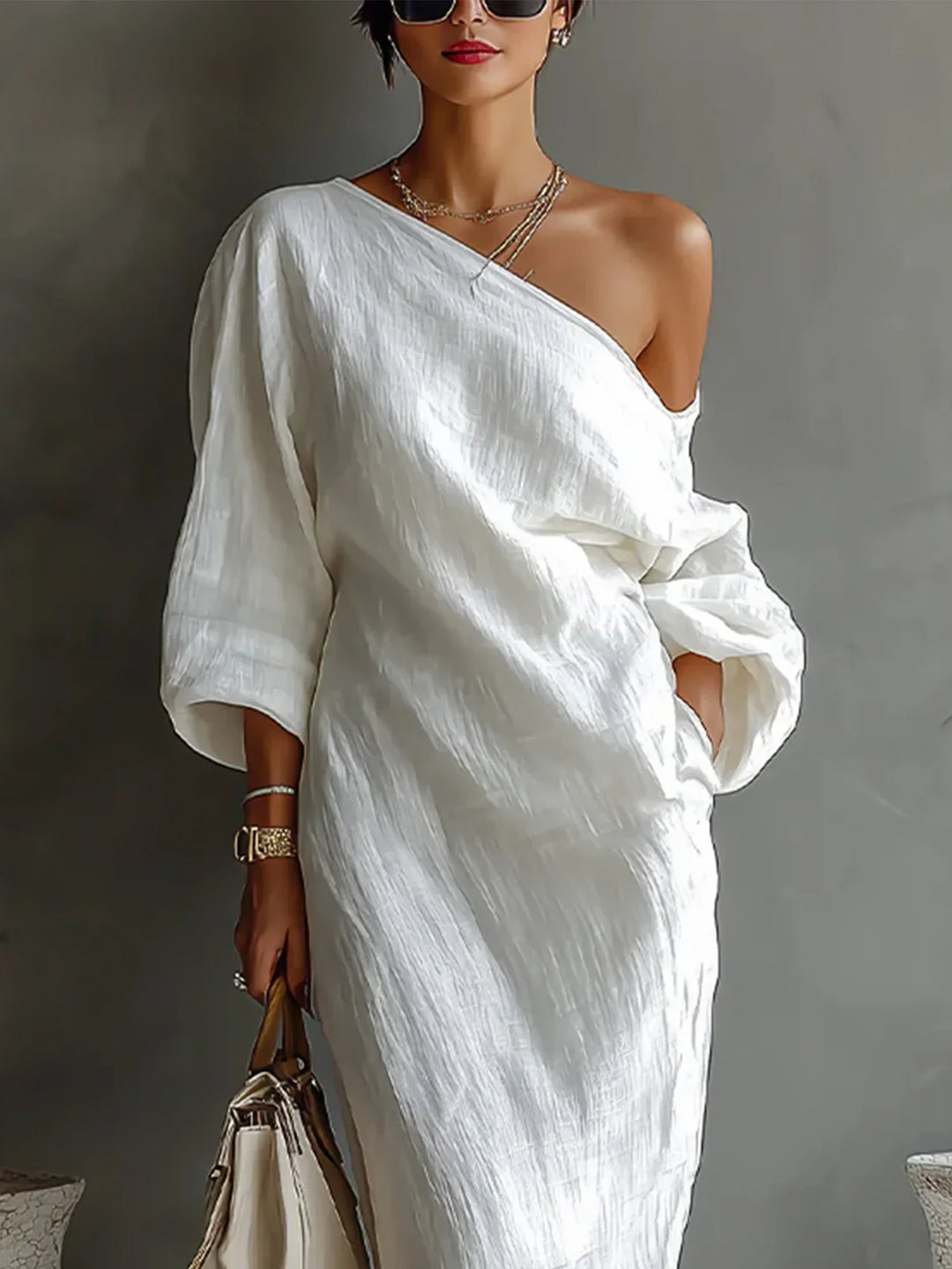Ruth | Balloon Sleeve Long Dress