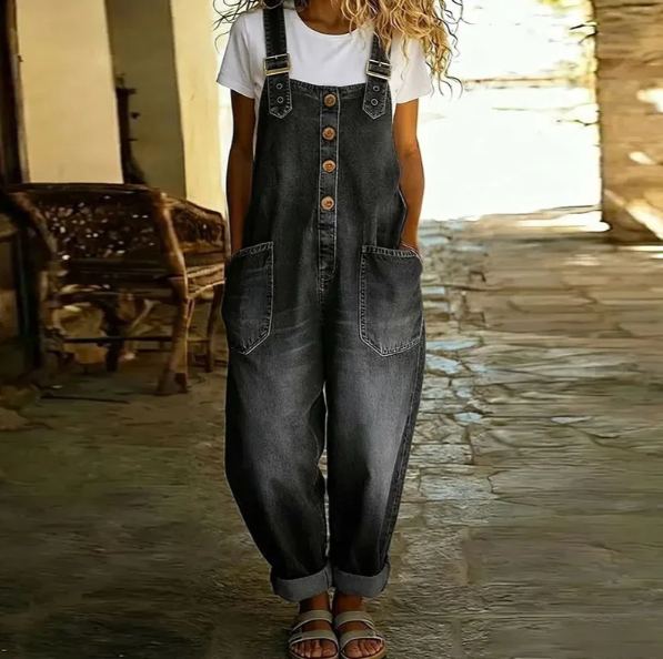 Saylor - Vintage Soft Denim-Look Overalls