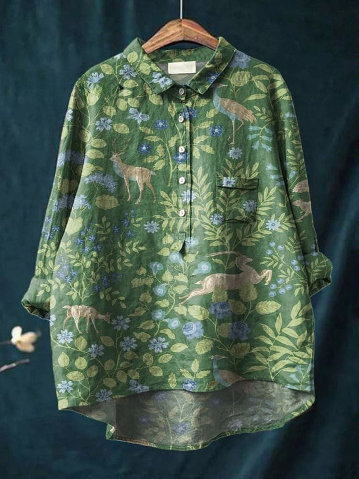 Olivia | Flower Forest Blouse