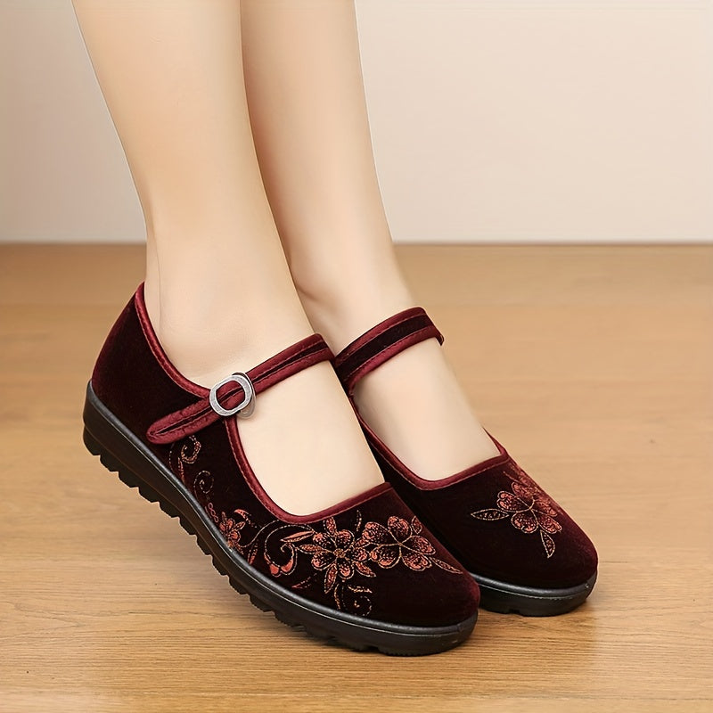 Spring And Summer Flat Elderly Casual Shoes Women'S Hotel Black Work Shoes Shallow Mouth Grandma Cloth Shoes, Women Shoes