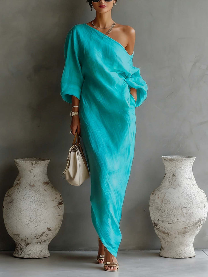 Ruth | Balloon Sleeve Long Dress