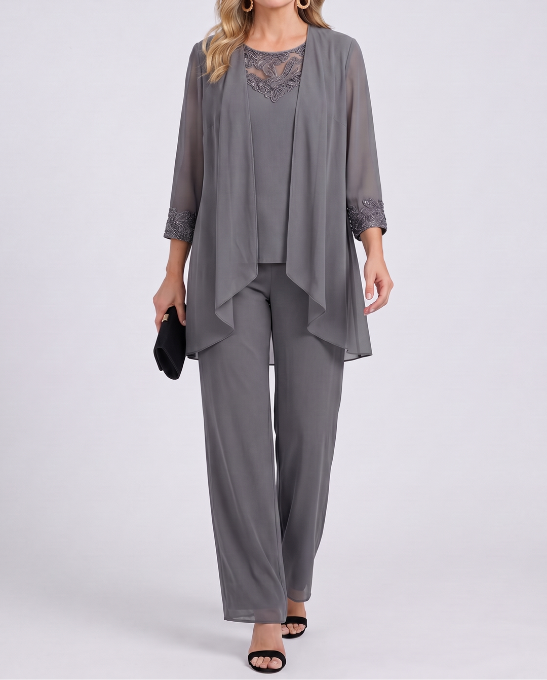 Lillie | Jacket, Top & Wide-Leg Pants Set