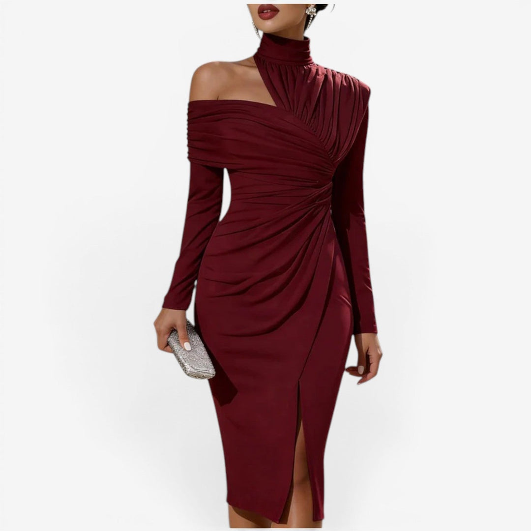 Queenie™ Wrap midi dress