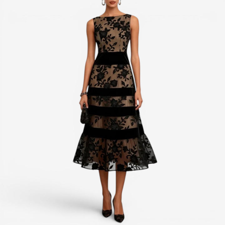 Pria™ Floral Lace Midi Dress