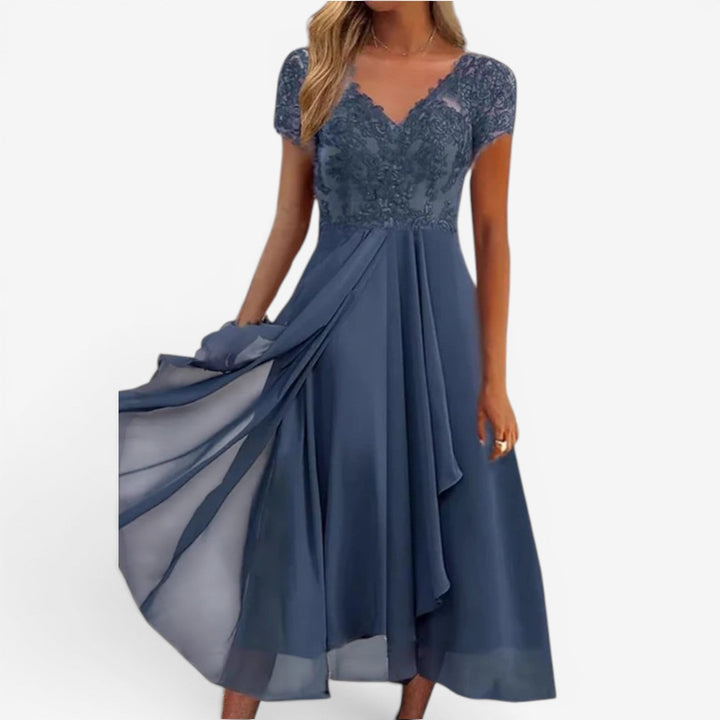 Suzzaine™ Chiffon midi dress