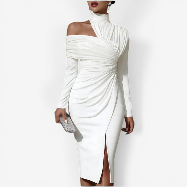 Queenie™ Wrap midi dress