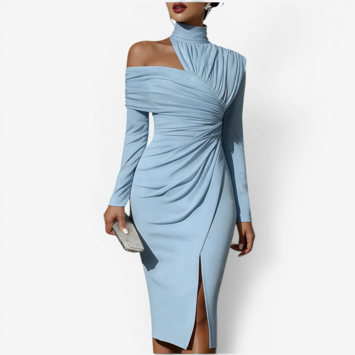 Queenie™ Wrap midi dress