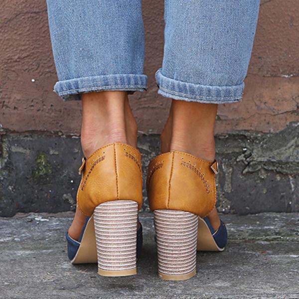 Lisa | Women's T-Strap Block Heel Shoes