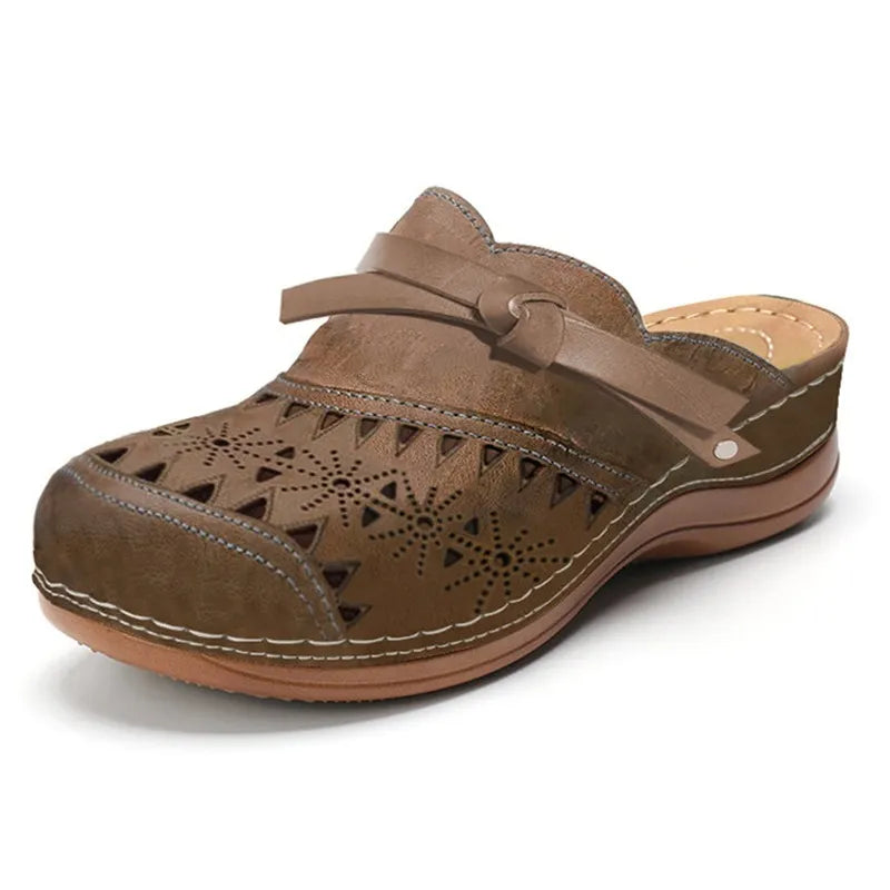 Lola | Women's Bow Accent Cutout Slip-On Clogs