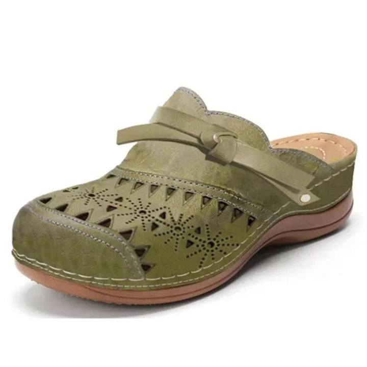 Lola | Women's Bow Accent Cutout Slip-On Clogs