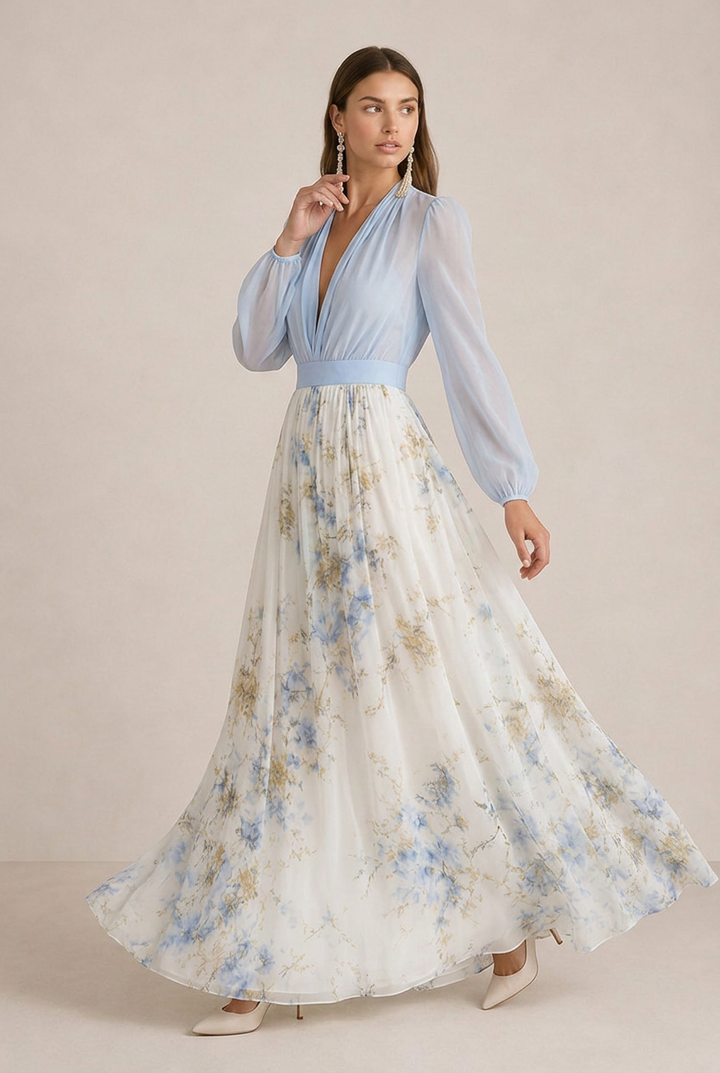 VERA | Long floral dress