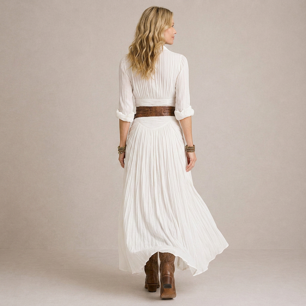 OLIVIA | Long Dress with Collar