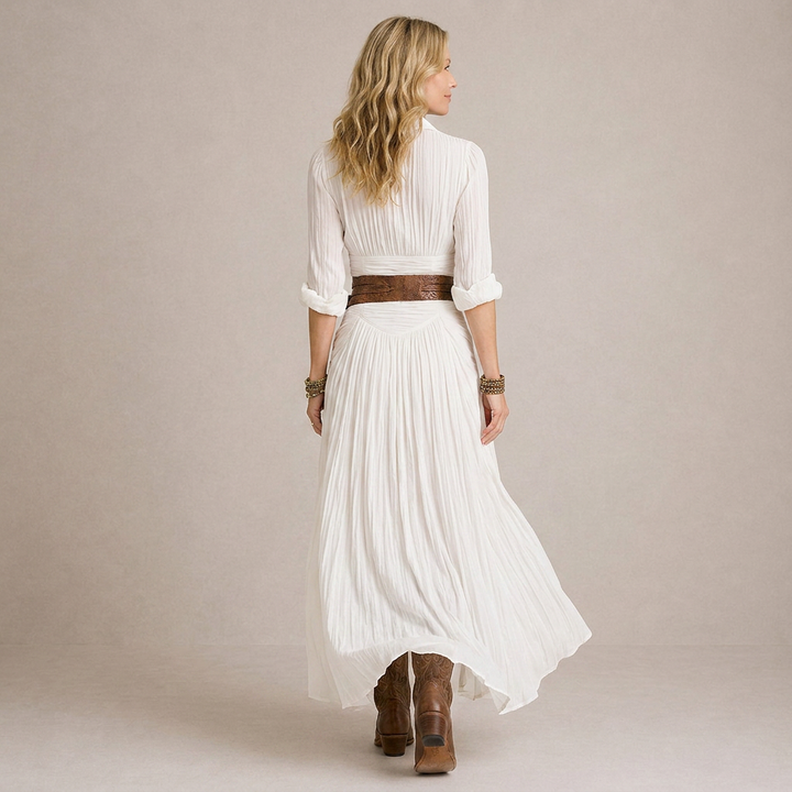 OLIVIA | Long Dress with Collar