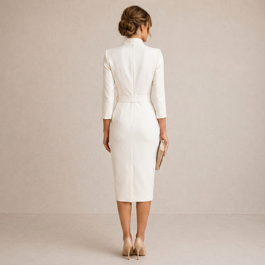 TIVARA | Black Dress with Belt