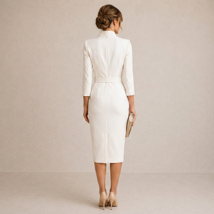 TIVARA | Black Dress with Belt