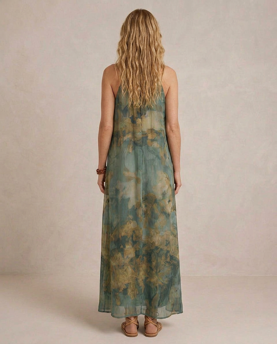 FLORA | Maxi Floral Chiffon Dress Boho