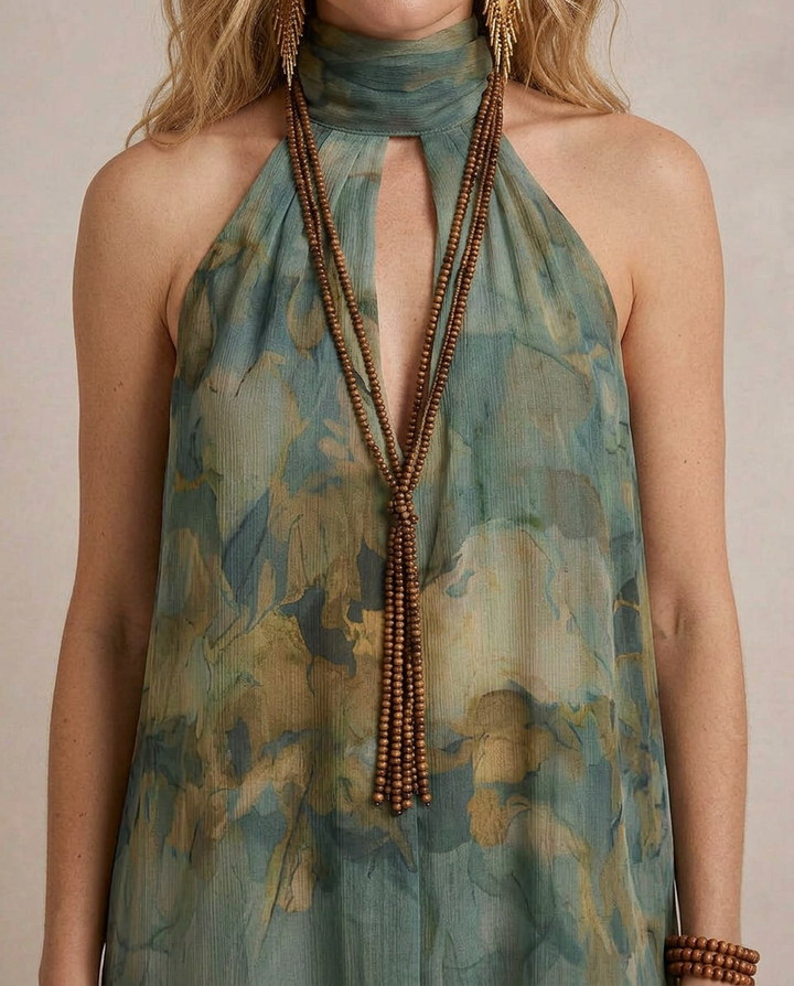 FLORA | Maxi Floral Chiffon Dress Boho