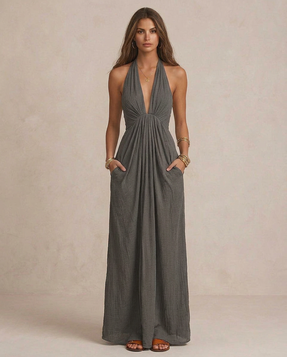 GIULIA | Draped Maxi Dress