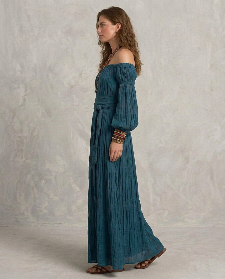 ARIANA | Maxi Dress Off-Shoulder Teal