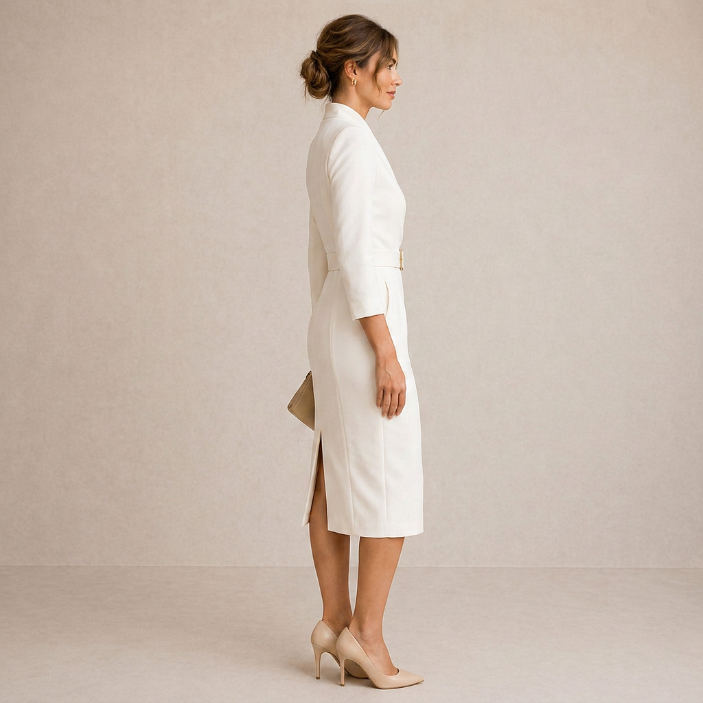 TIVARA | Black Dress with Belt