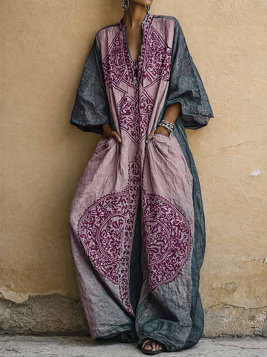 Margaret | Vintage Print 3/4-sleeve