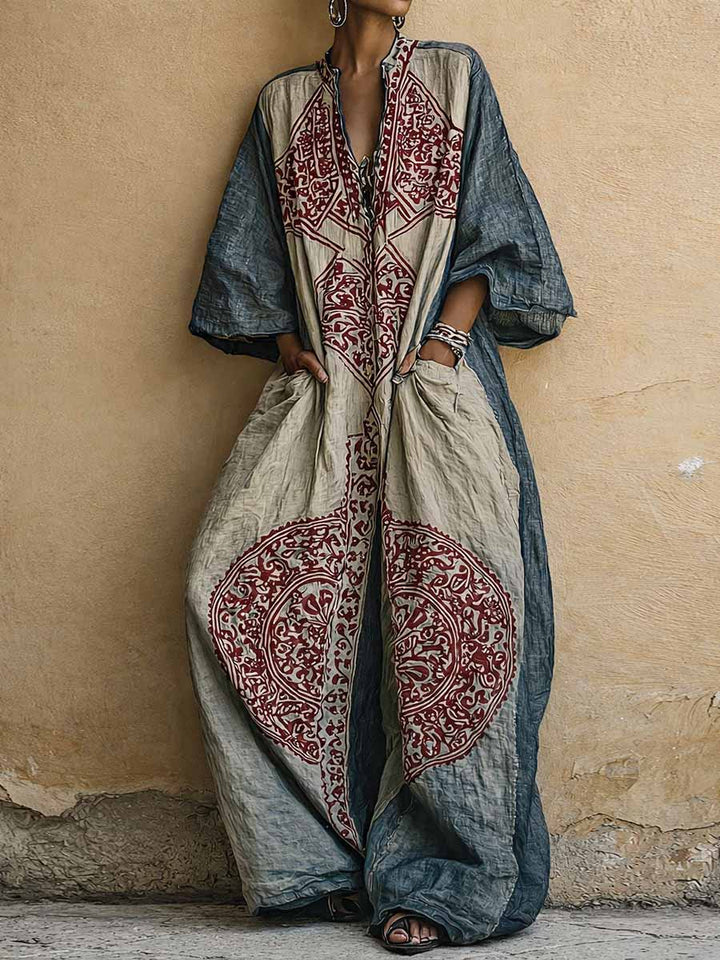 Margaret | Vintage Print 3/4-sleeve