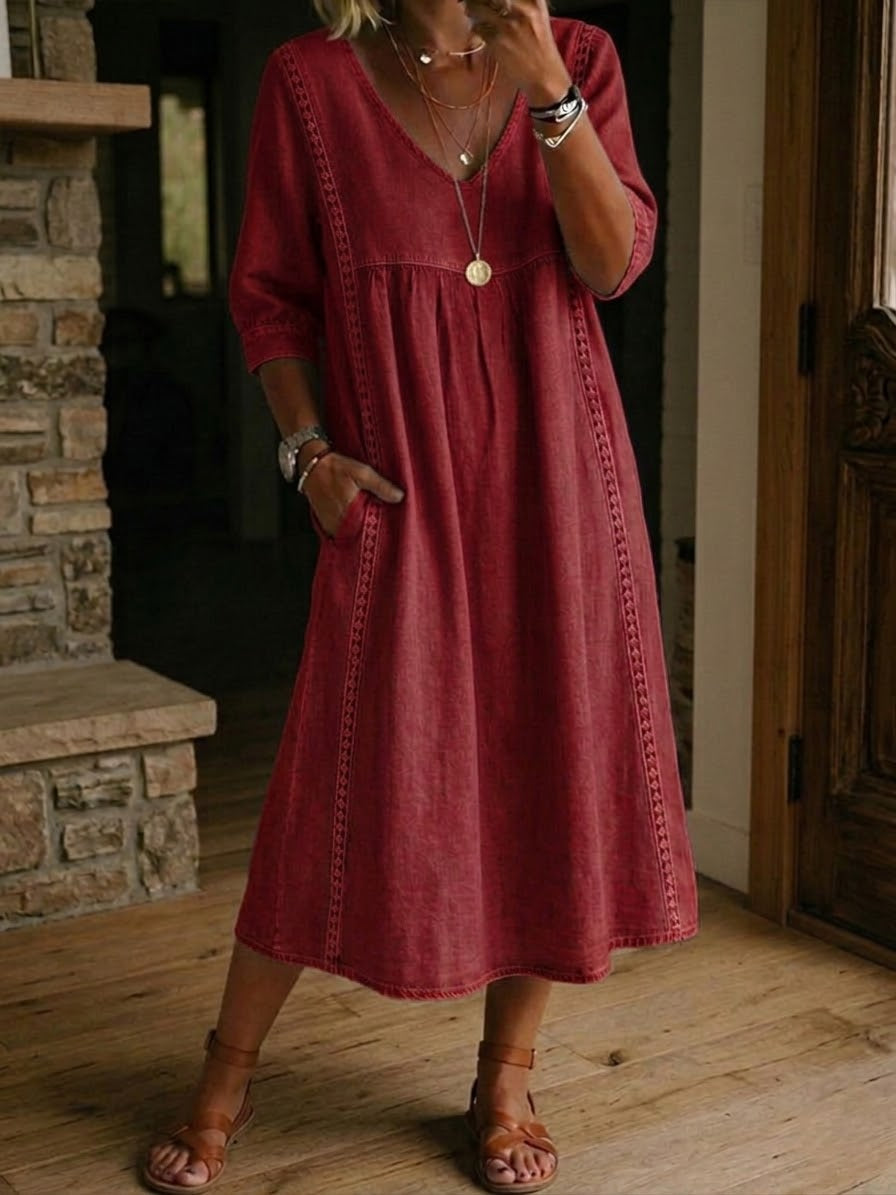 Aurélie | Loose Fit Dress with Lace