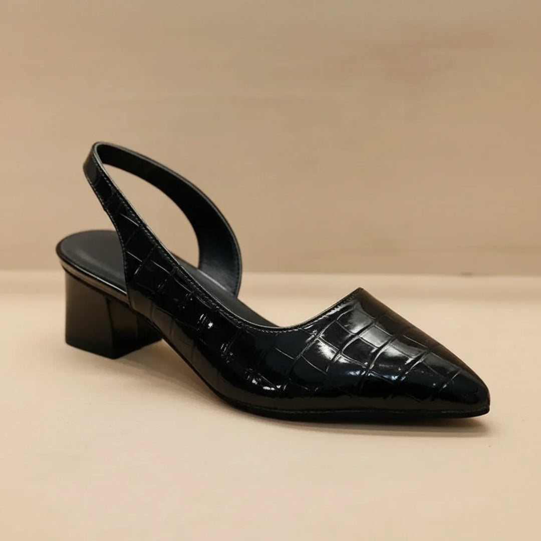 Pointed | Orthopedic Block Heel Slingback Heels