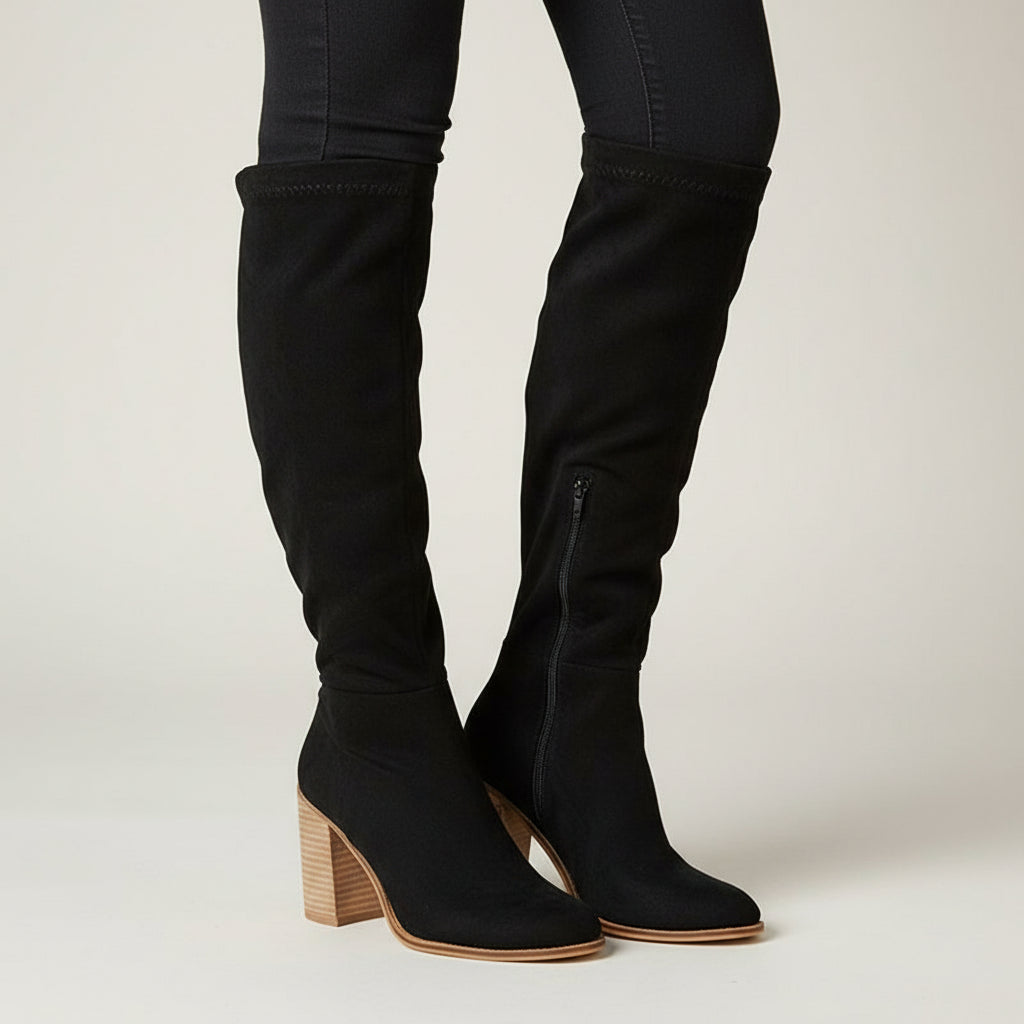 Knee | Orthopedic Block Heel Boots