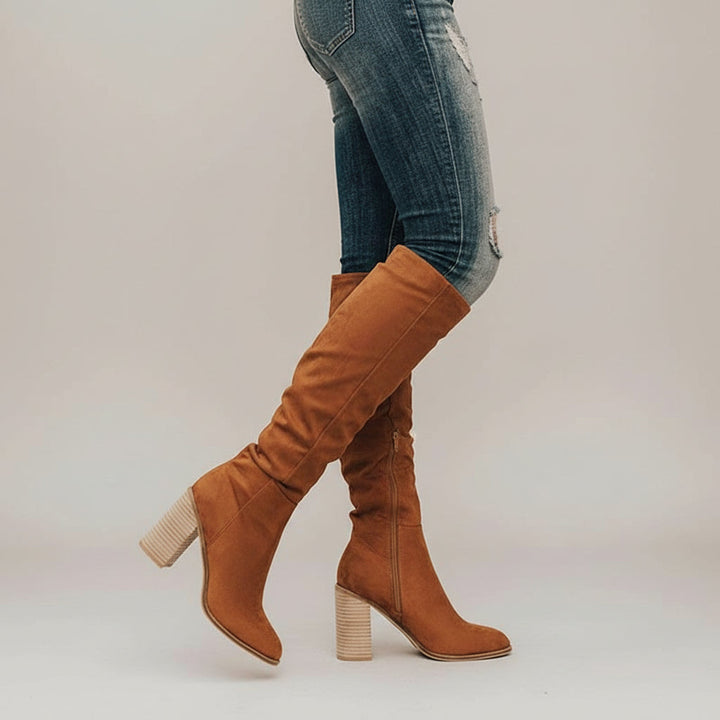 Knee | Orthopedic Block Heel Boots